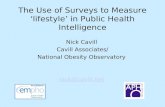 The Use of Surveys to Measure ‘lifestyle’ in Public Health Intelligence Nick Cavill Cavill Associates/ National Obesity Observatory nick@cavill.net.