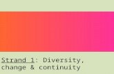 Strand 1: Diversity, change & continuity. Biodiversity & Classification of micro-organisms.