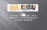 Sunday, October 18 th, 2015 Nationwide Children's Hospital Columbus Marathon.