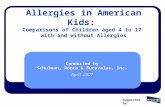 Allergies in American Kids: Comparisons of Children aged 4 to 17 with and without Allergies Conducted by Schulman, Ronca & Bucuvalas, Inc. April, 2007.