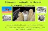 Diseases – Animals to Humans (Zoonotic Diseases) Georgia Agricultural Curriculum Office By: Jennifer Osborne, Katrina Kennedy, and Dr. Frank Flanders July.