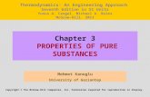 Chapter 3 PROPERTIES OF PURE SUBSTANCES Mehmet Kanoglu University of Gaziantep Copyright © The McGraw-Hill Companies, Inc. Permission required for reproduction.