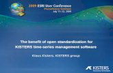 The benefit of open standardization for KISTERS time-series management software Klaus Kisters, KISTERS group.