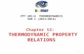 PTT 201/4 THERMODYNAMICS SEM 1 (2013/2014) 1. 2 Objectives Develop the Maxwell relations, which form the basis for many thermodynamic relations. Develop.