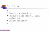 Outline... Feature extraction Feature selection / Dim. reduction Classification...
