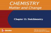 Chapter 11: Stoichiometry CHEMISTRY Matter and Change.