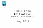 RIDEM Lean Initiative NEWMOA Lean Summit May 2014.