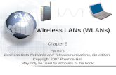 Wireless LANs (WLANs) Chapter 5 Panko’s Business Data Networks and Telecommunications, 6th edition Copyright 2007 Prentice-Hall May only be used by adopters.