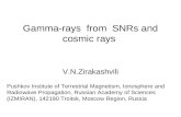 Gamma-rays from SNRs and cosmic rays V.N.Zirakashvili Pushkov Institute of Terrestrial Magnetism, Ionosphere and Radiowave Propagation, Russian Academy.