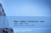 New Labor Contract Law BUSI 3001 SBLC Week 8(9), Spring 2014 Charles Mo & Company April 21, 2014.