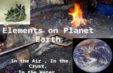 In the Air, In the Crust, In the Water. Elements on Planet Earth.