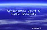 Continental Drift & Plate Tectonics Chapter 3. Continental drift - observations  1620, Francis Bacon noticed that S America and Africa appear to fit.