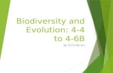 Biodiversity and Evolution: 4-4 to 4-6B By Chris Nicolo.