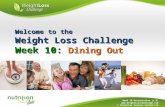 Week 10: Dining Out Week 10 Presentation (v.5)  © Financial Success System LLC Welcome to the Weight Loss Challenge.
