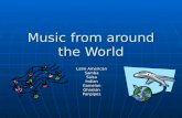 Music from around the World Latin American SambaSalsaIndianGamelanGhanianPanpipes.