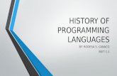 HISTORY OF PROGRAMMING LANGUAGES BY: RODESA S. CANACO BSIT 1-1.