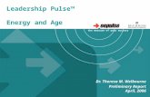 Leadership Pulse™ Energy and Age Dr. Theresa M. Welbourne Preliminary Report April, 2006 the measure of your success.