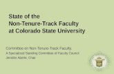 State of the Non-Tenure-Track Faculty at Colorado State University Committee on Non-Tenure-Track Faculty. A Specialized Standing Committee of Faculty Council.