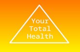 Your Total Health. Bell Ringer Journal entry #1 WHAT I KNOW… Describe one choice YOU have made today that positively affects YOUR health.