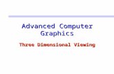 Advanced Computer Graphics Three Dimensional Viewing.