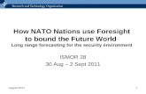How NATO Nations use Foresight to bound the Future World Long range forecasting for the security environment ISMOR 28 30 Aug – 2 Sept 2011.