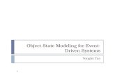 Object State Modeling for Event- Driven Systems Yonglei Tao 1.