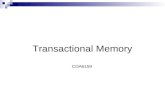 Transactional Memory CDA6159. Outline Introduction Paper 1: Architectural Support for Lock-Free Data Structures (Maurice Herlihy, ISCA ‘93) Paper 2: Transactional.