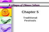 Chapter 5 Traditional Festivals A Glimpse of Chinese Culture.