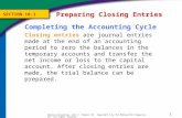 0 Glencoe Accounting Unit 2 Chapter 10 Copyright © by The McGraw-Hill Companies, Inc. All rights reserved. Completing the Accounting Cycle Closing entries.