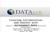 Creating Collaboration and Context with Government Data Sanjeev “Sonny” Bhagowalia, Office of Innovative Technologies Jeanne Holm, Data.gov Evangelist.