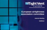 European airtightness association committee Internet Meeting 03/05/13.