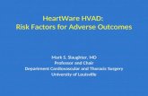 HeartWare HVAD: Risk Factors for Adverse Outcomes Mark S. Slaughter, MD Professor and Chair Department Cardiovascular and Thoracic Surgery University of.