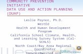 C OMMUNITY P REVENTION I NITIATIVE D ATA U SE AND A CTION P LANNING (DUAP) Leslie Poynor, Ph.D. WestEd Health and Human Development Program California.