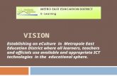 VISION Establishing an eCulture in Metropole East Education District where all learners, teachers and officials use available and appropriate ICT technologies.
