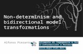 Dipartimento di Ingegneria e Scienze Università degli Studi dell’Aquila dell’Informazione e Matematica Non-determinism and bidirectional model transformations.