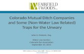 Colorado Mutual Ditch Companies and Some (Non-Water Law Related) Traps for the Unwary John A. Eckstein, Esq. Water Law Section Colorado Bar Association.