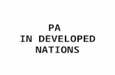 PA IN DEVELOPED NATIONS. TOPICS Quote of the day Evolution of PA in developed systems Similar but not equal Key characteristics of developed vis a vis.