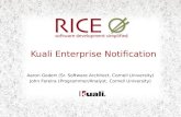 Kuali Enterprise Notification Aaron Godert (Sr. Software Architect, Cornell University) John Fereira (Programmer/Analyst, Cornell University)