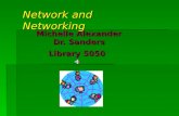 Michelle Alexander Dr. Sanders Library 5050 Network and Networking.