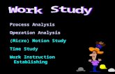 Process Analysis Operation Analysis (Micro) Motion Study Time Study Work Instruction Establishing.