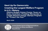 Obama Budget Raises Energy Taxes on Every American, Prodding Democrats to Create Massive Energy Stamps Program to “Protect the Poor” March 2009.