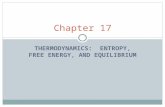 THERMODYNAMICS: ENTROPY, FREE ENERGY, AND EQUILIBRIUM Chapter 17.