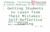 Pedagogy, Technology, & Course Redesign VIII Vera Cherepinsky MACS Department June 5, 2008 Getting Students to Learn from Their Mistakes: Self-Reflective.
