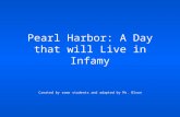 Pearl Harbor: A Day that will Live in Infamy Created by some students and adapted by Ms. Olson.