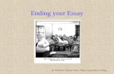 Ending your Essay By Professor Allison Knox, Elgin Community College.