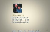 7-1 Chapter 8 Organization, Teamwork, and Communication Asst. Prof. Dr. Serdar AYAN.