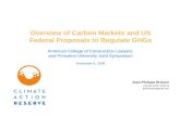 Overview of Carbon Markets and US Federal Proposals to Regulate GHGs American College of Construction Lawyers and Princeton University Joint Symposium.