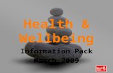 Health & Wellbeing Information Pack March 2009. Useful Websites Cancer Awareness: