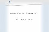 Note Cards Tutorial Ms. Cousineau. Go to the “My Lists” tab. Select the topic for your research paper.