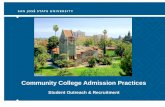 Community College Admission Practices Student Outreach & Recruitment.